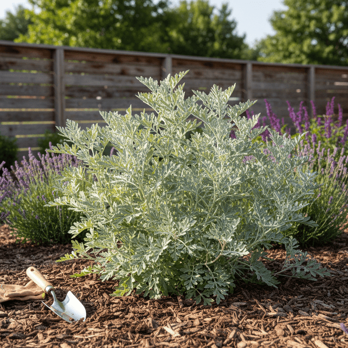 Wormwood herb growing guide for thriving backyard gardens with healthy plants and essential gardening tools