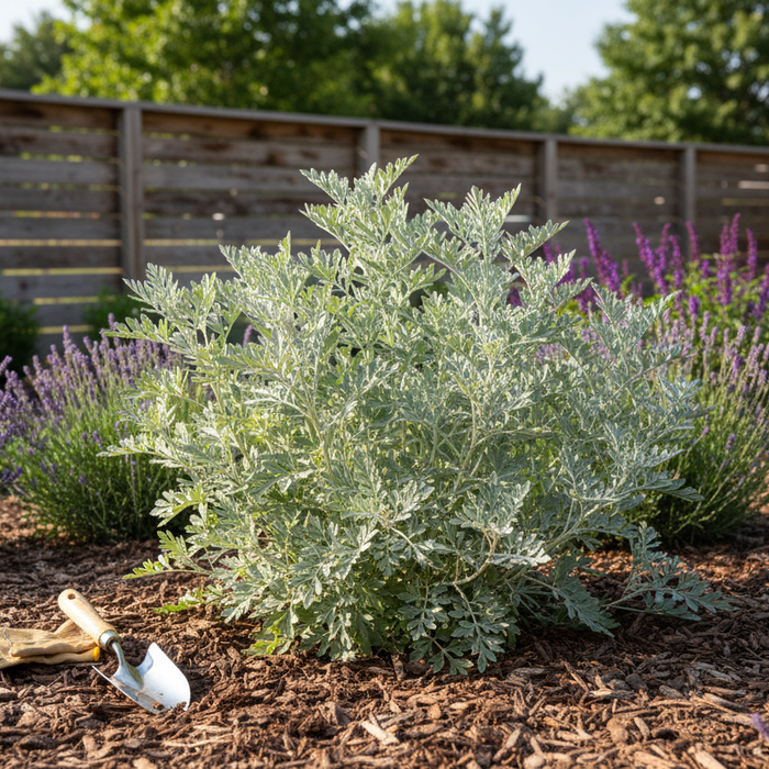 Wormwood herb growing guide for thriving backyard gardens with healthy plants and essential gardening tools