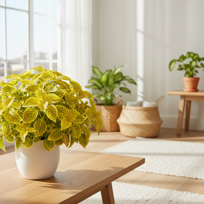 Yellow iresine care tips for thriving indoor plants in bright, modern home garden spaces