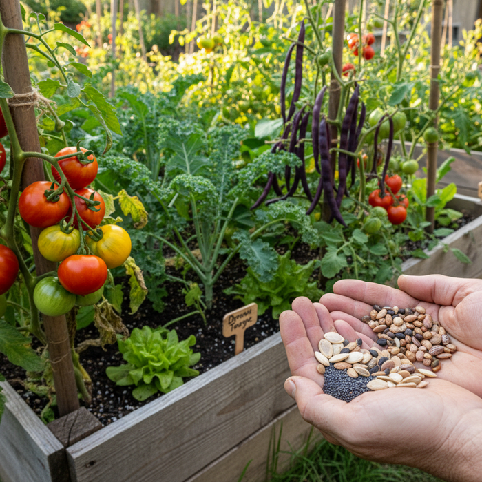 Heirloom seed growing guide for thriving backyard gardens with fresh vegetables and diverse seeds