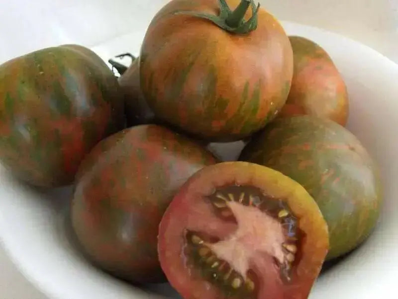 Black Zebra Cherry Tomato Seeds (Solanum lycopersicum) Open pollinated . - Caribbean garden seed