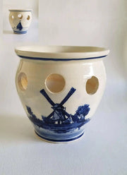 Delft Blue Ceramic Bowl, - ( 1 CROCUS BOWL -NO BULBS) GREAT FOR INDOOR - Caribbean garden seed