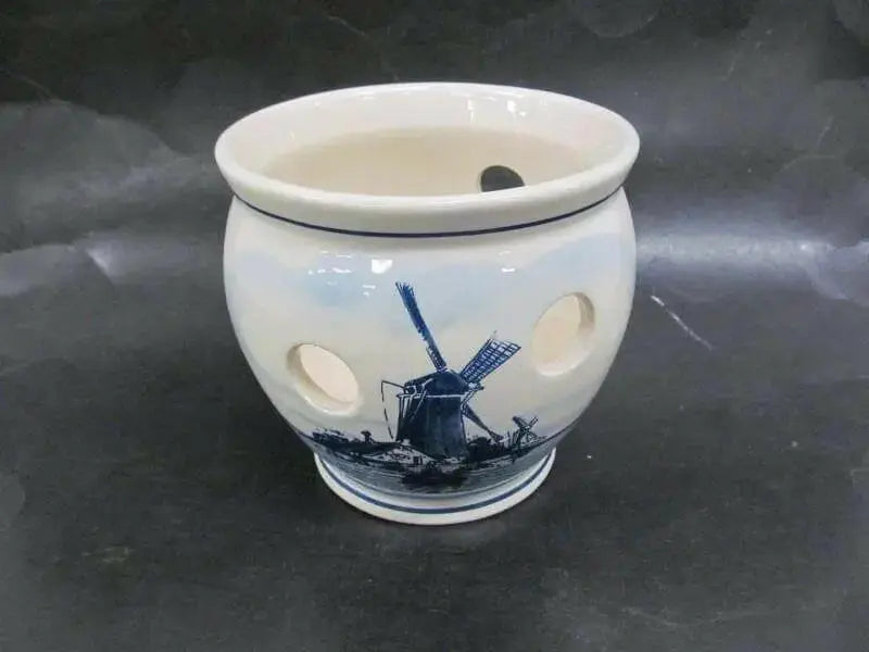 Delft Blue Ceramic Bowl, - ( 1 CROCUS BOWL -NO BULBS) GREAT FOR INDOOR - Caribbean garden seed