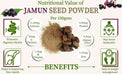 Jamun Seeds Powder - Jaamun Guthli Powder - Syzygium Cumini - Black Plum - Caribbean garden seed