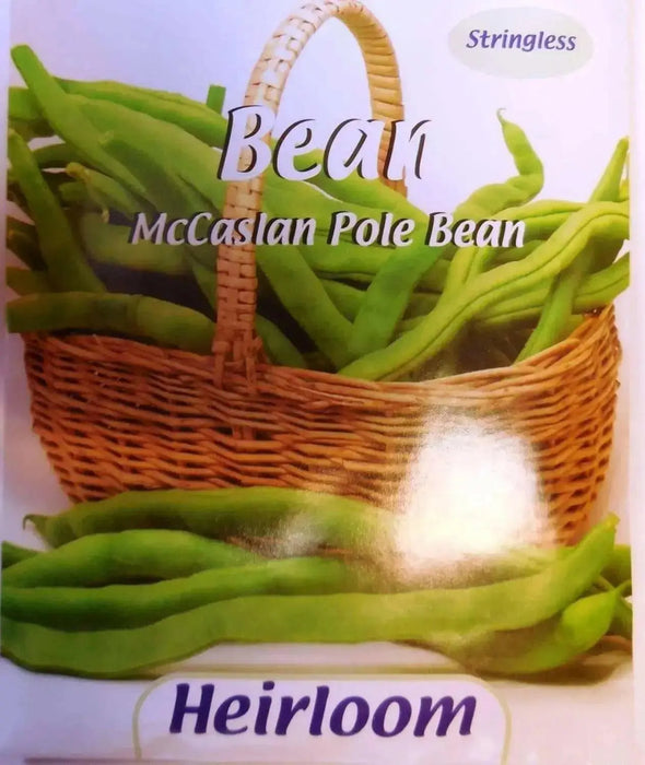 MCCASLAN BEAN SEEDS Heirloom Pole Bean,Organic,Stringless, - Caribbean garden seed