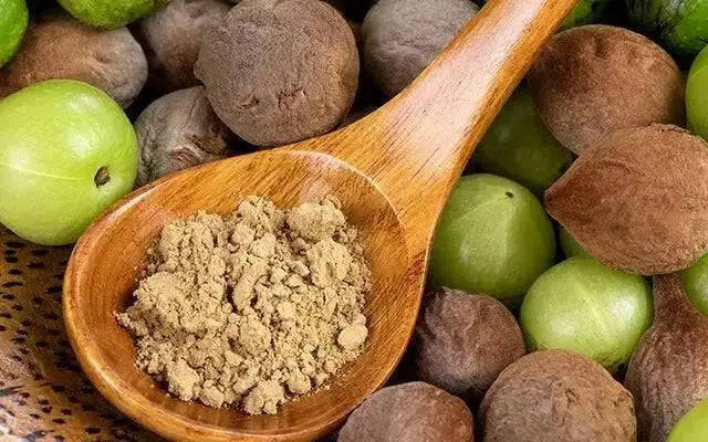 organic Triphala powder, used as a complete body cleanser - Caribbean garden seed
