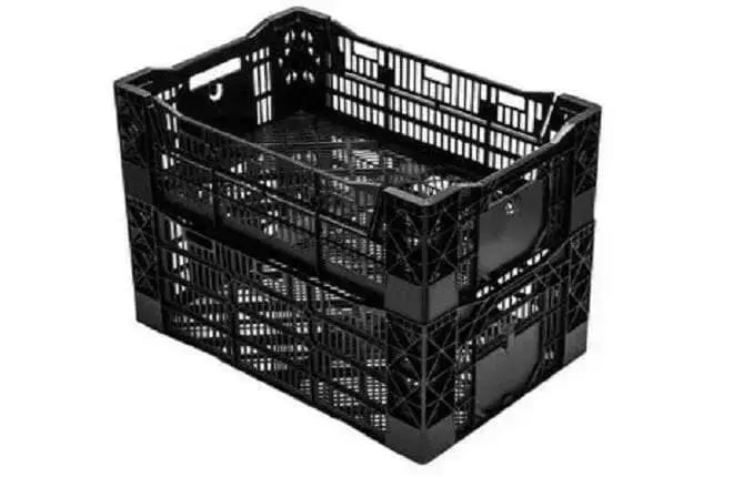 Stackable Black Plastic Nursery Crate - GREAT FOR  STORAGE AND HARVESTING - Caribbean garden seed