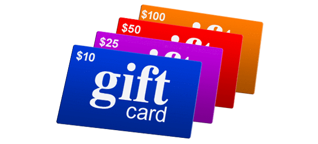 We now offer gift cards
