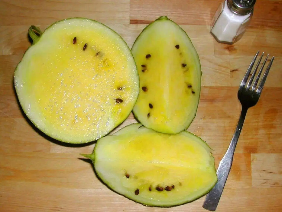 Petite Yellow Watermelon seeds - Non-GMO Heirloom ,-Yellow Flesh - Caribbean garden seed