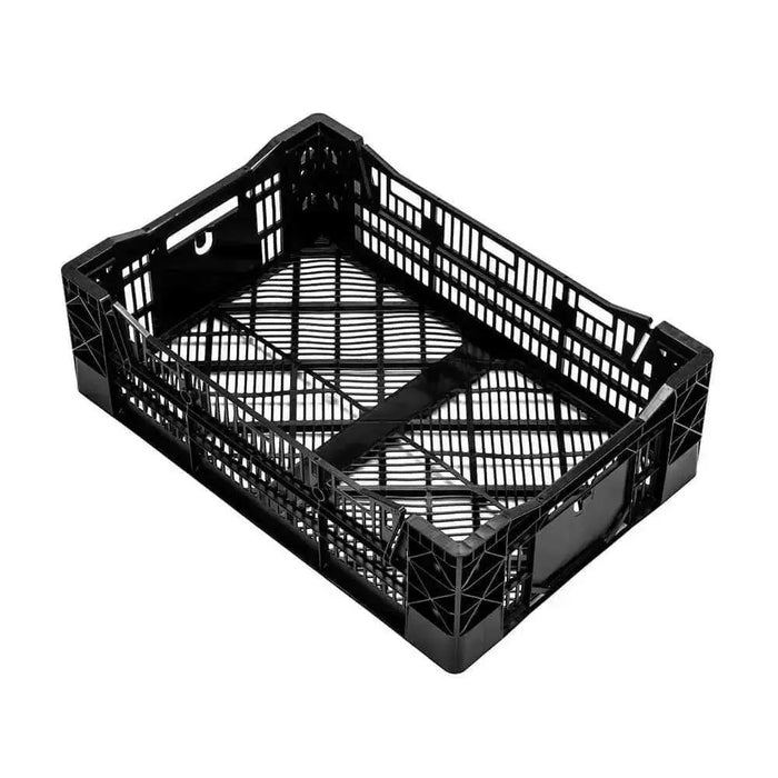 Stackable Black Plastic Nursery Crate - GREAT FOR  STORAGE AND HARVESTING - Caribbean garden seed