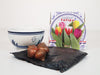 5 TULIPS BULBS ,Indoor Growing Kit with Delft Ceramic Bowl, Great Gift, - Caribbeangardenseed